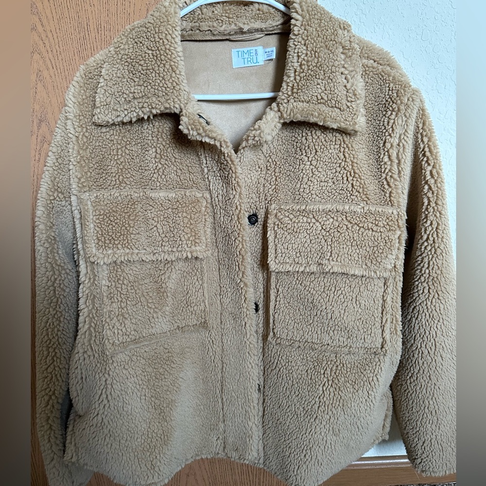 Women’s Time and Tru Sherpa button up coat